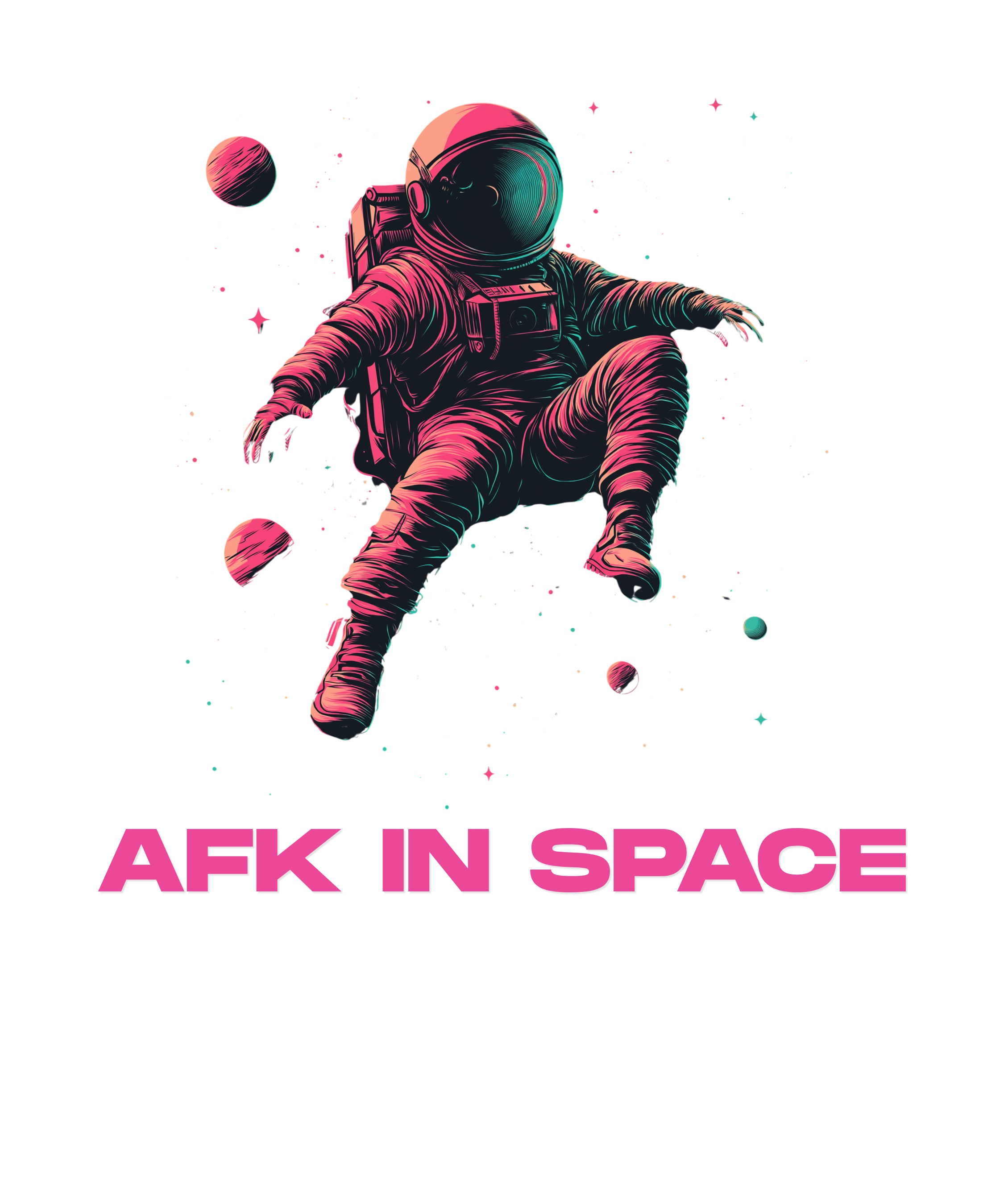AFK In Space astronaut gamer design