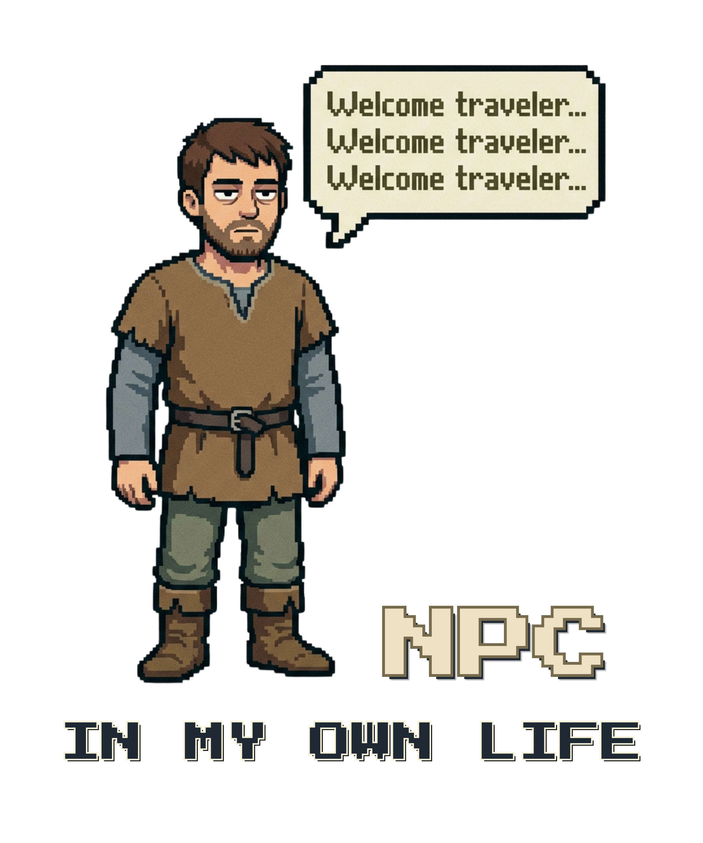 NPC In My Own Life pixel design